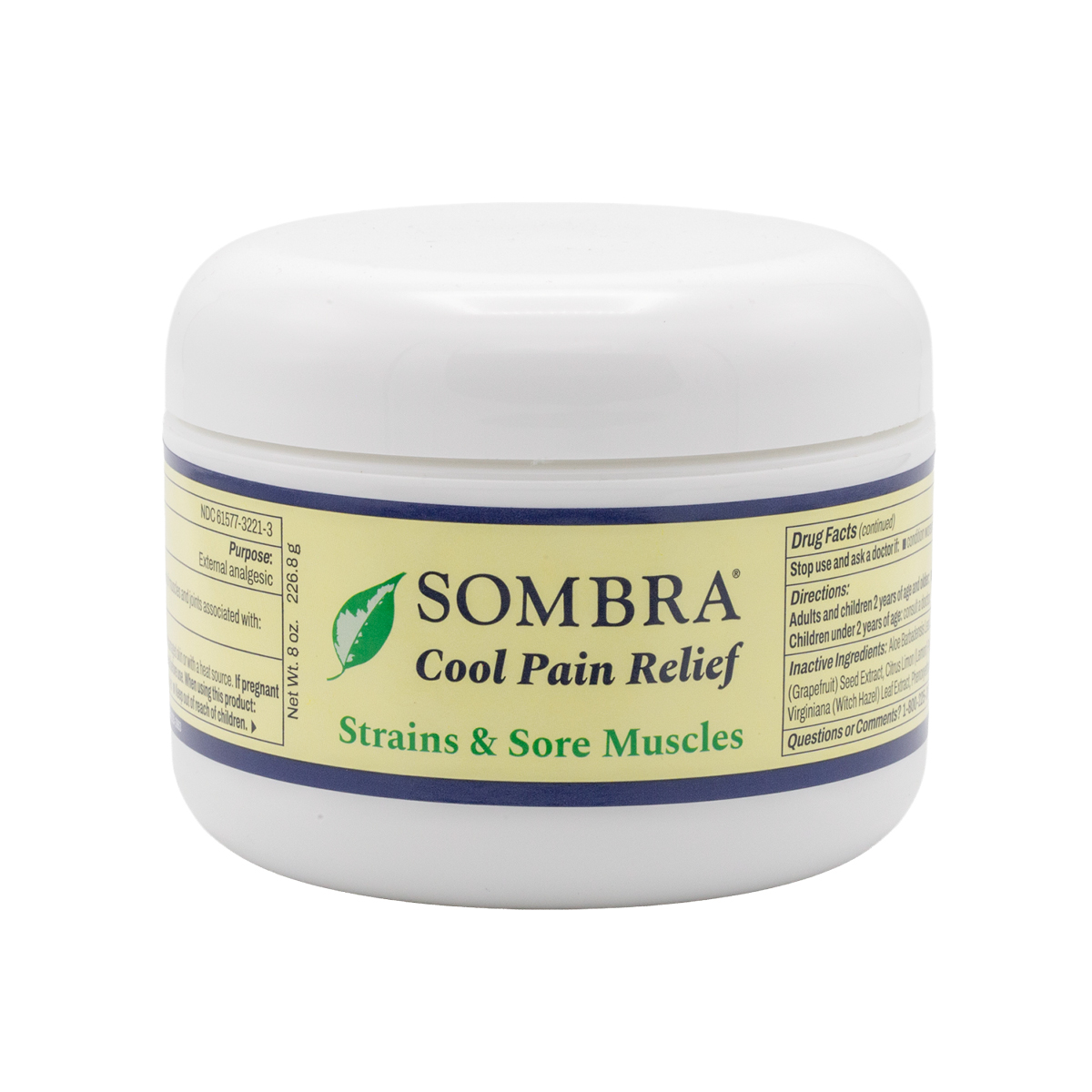 Sombra® Cool Pain Relief 8 oz. Jar – Case of 12