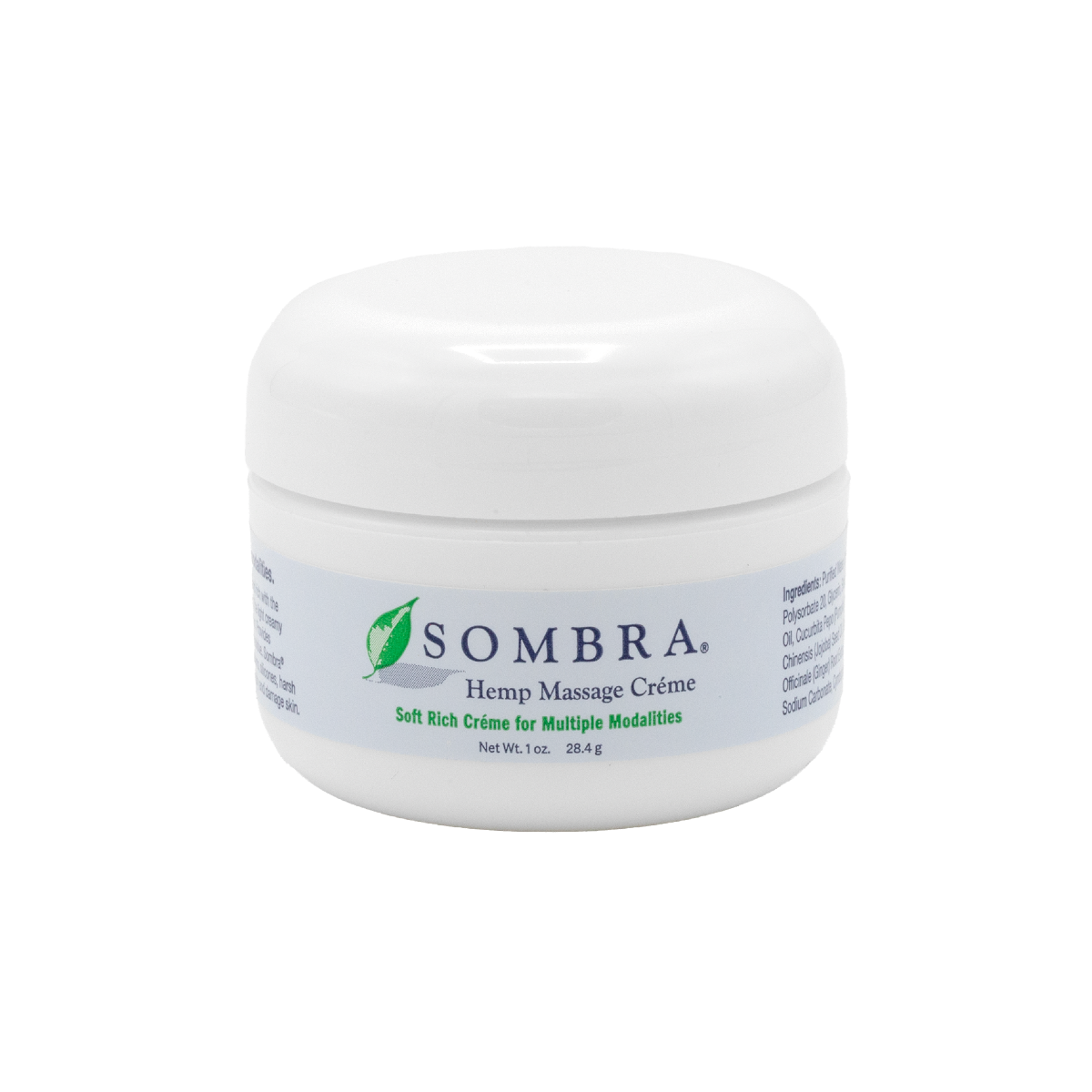 One ounce  size Sombra Hemp Massage Creme