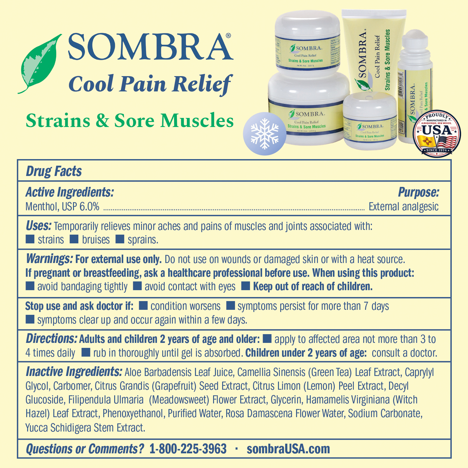 Sombra® Cool Pain Relief 4 oz. Flip-Top Tube – Case of 12 - Image 2
